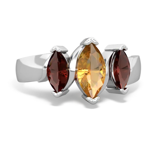 citrine-garnet keepsake ring