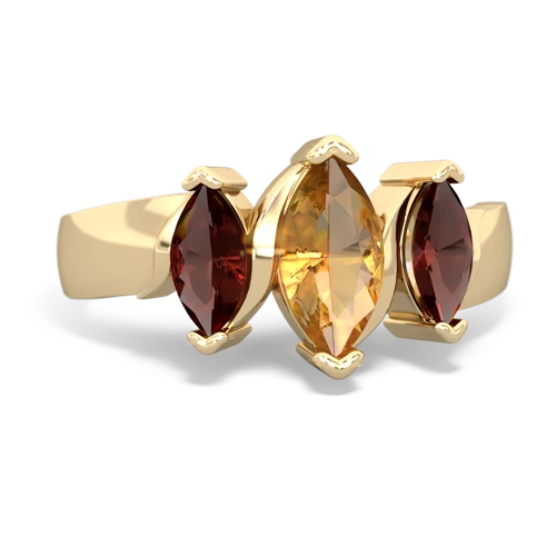 citrine-garnet keepsake ring