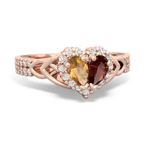 citrine-garnet keepsake engagement ring