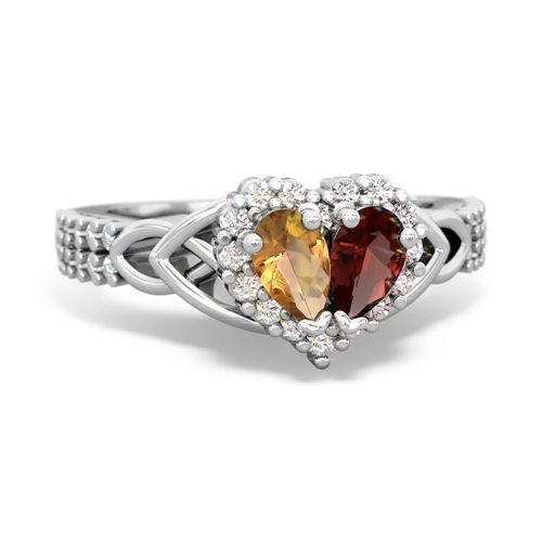 citrine-garnet keepsake engagement ring