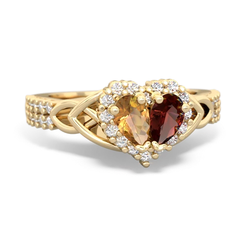 citrine-garnet keepsake engagement ring