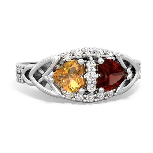 citrine-garnet keepsake engagement ring