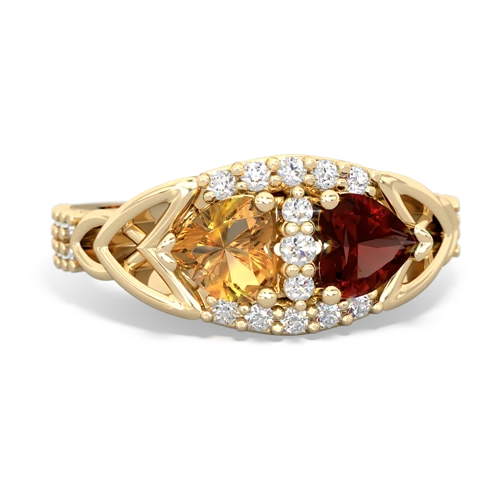 citrine-garnet keepsake engagement ring