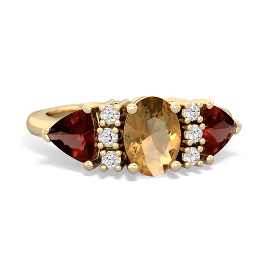 citrine-garnet timeless ring