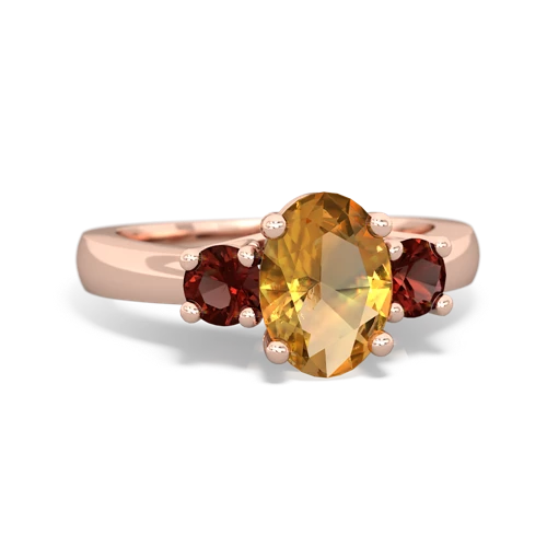 citrine-garnet timeless ring