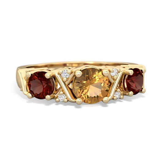 citrine-garnet timeless ring