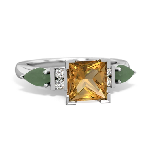 citrine-jade engagement ring