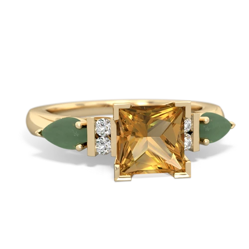 citrine-jade engagement ring