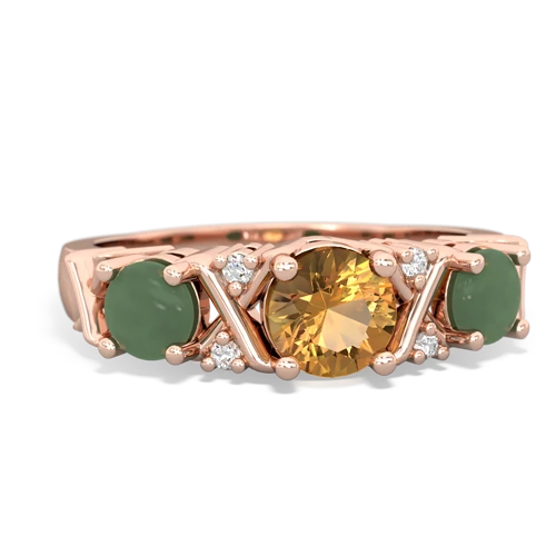 citrine-jade timeless ring