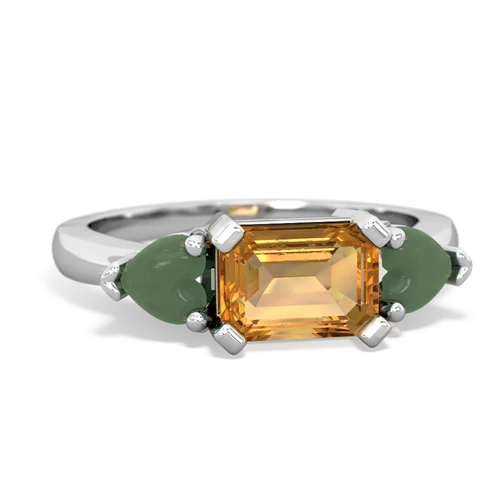 citrine-jade timeless ring