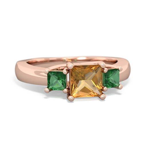 citrine-lab emerald timeless ring