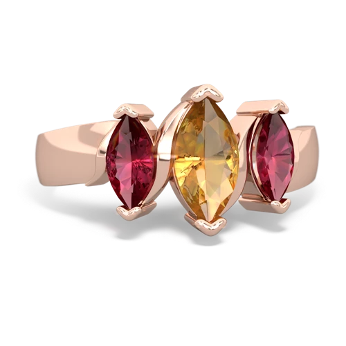 citrine-lab ruby keepsake ring