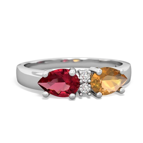 citrine-lab ruby timeless ring