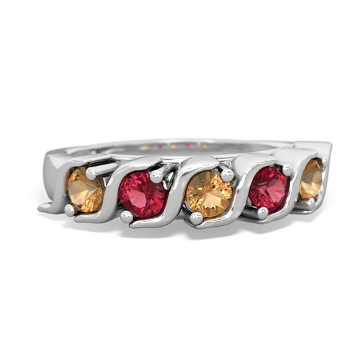 citrine-lab ruby timeless ring