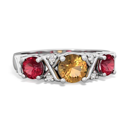 citrine-lab ruby timeless ring