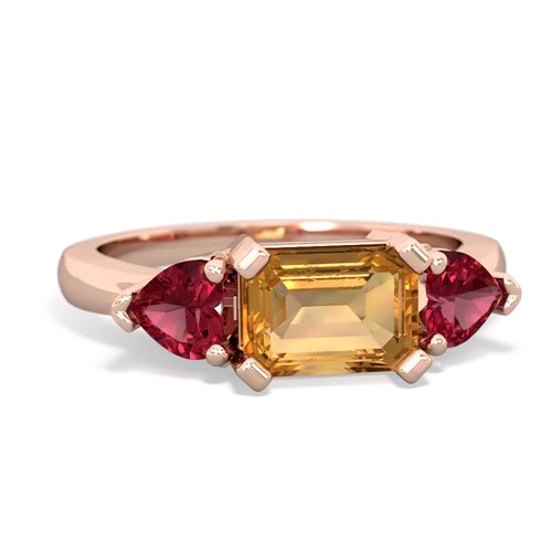 citrine-lab ruby timeless ring