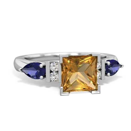 citrine-lab sapphire engagement ring