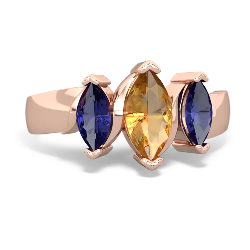 citrine-lab sapphire keepsake ring