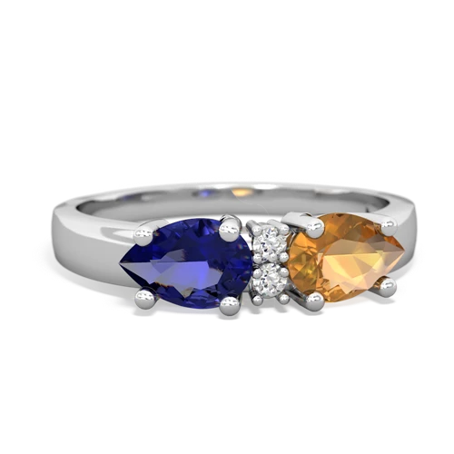 citrine-lab sapphire timeless ring