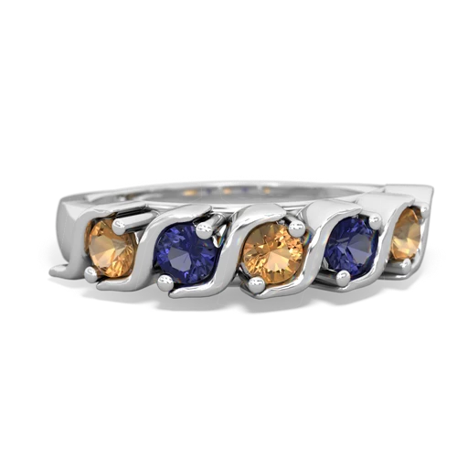 citrine-lab sapphire timeless ring