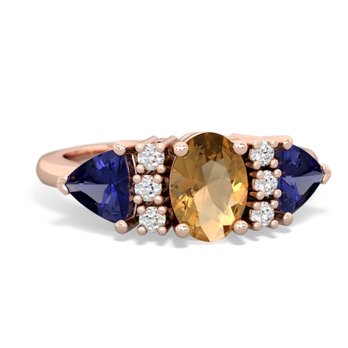 citrine-lab sapphire timeless ring