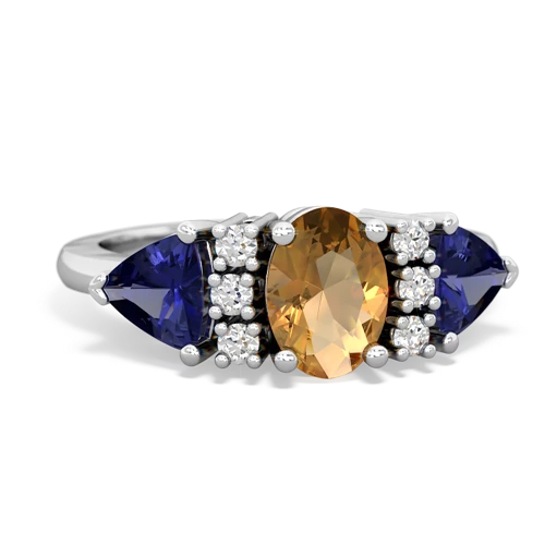 citrine-lab sapphire timeless ring