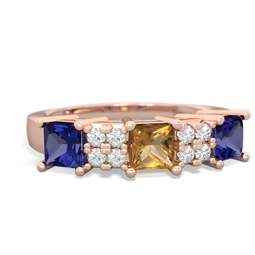 citrine-lab sapphire timeless ring