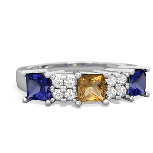 citrine-lab sapphire timeless ring