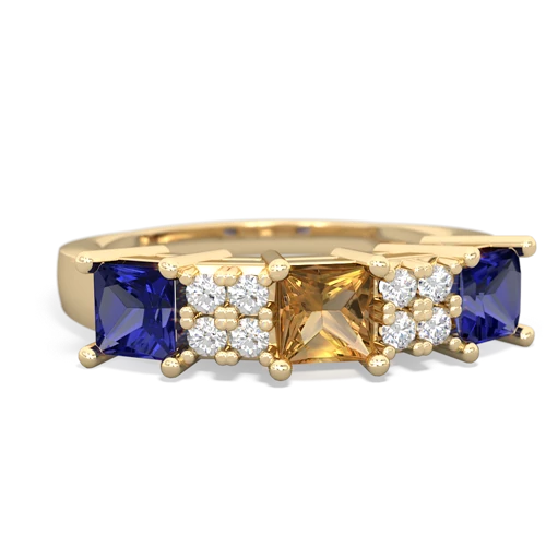 citrine-lab sapphire timeless ring