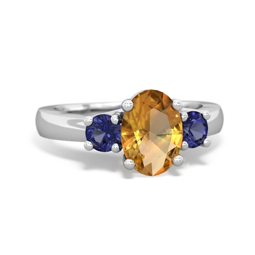 citrine-lab sapphire timeless ring