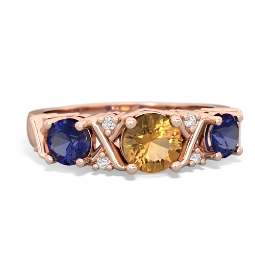 citrine-lab sapphire timeless ring