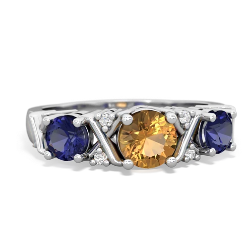 citrine-lab sapphire timeless ring