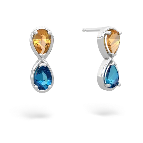 citrine-london topaz infinity earrings