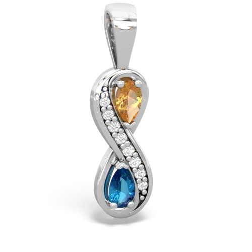 citrine-london topaz keepsake infinity pendant