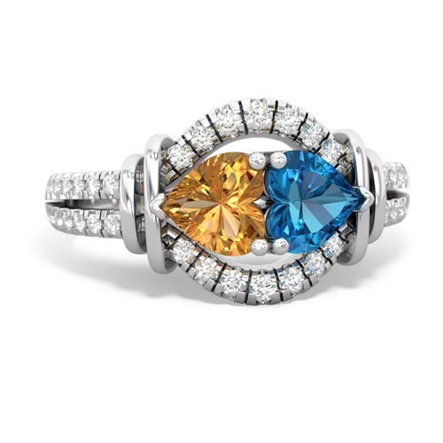 citrine-london topaz pave keepsake ring