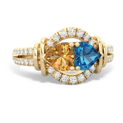 citrine-london topaz pave keepsake ring