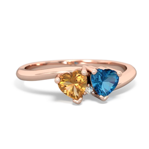 citrine-london topaz sweethearts promise ring