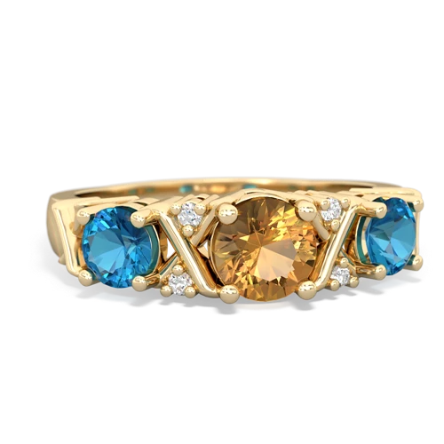 citrine-london topaz timeless ring