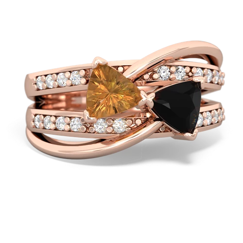 citrine-onyx couture ring