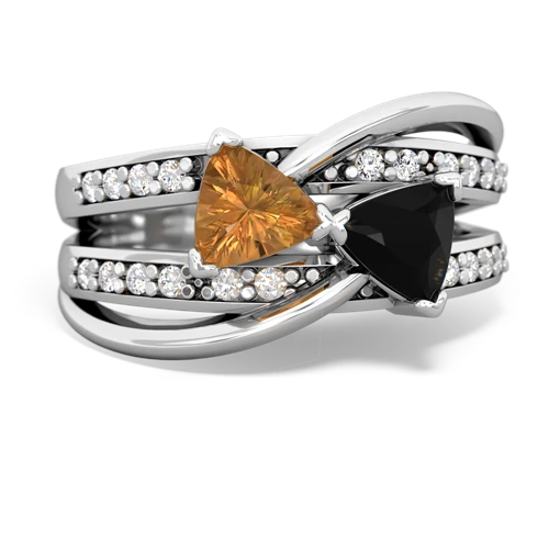 citrine-onyx couture ring