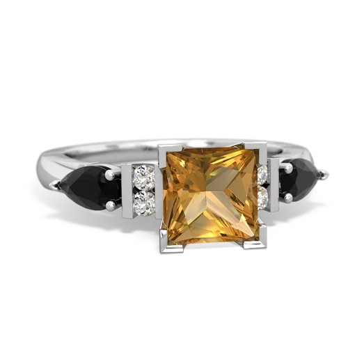 citrine-onyx engagement ring