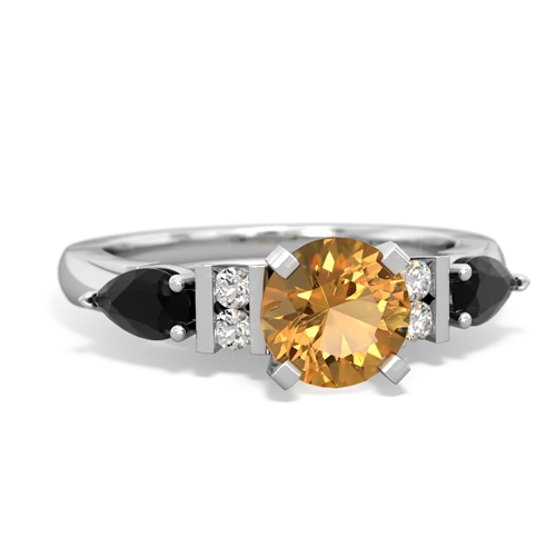 citrine-onyx engagement ring