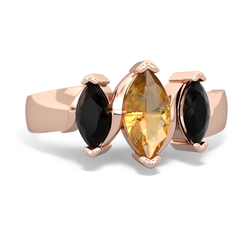 citrine-onyx keepsake ring