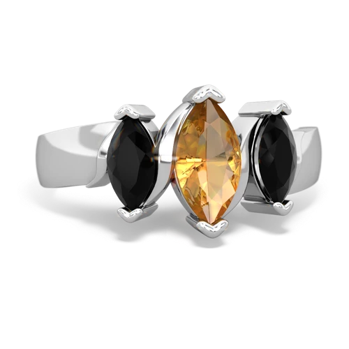 citrine-onyx keepsake ring