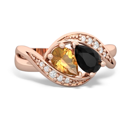 citrine-onyx keepsake curls ring