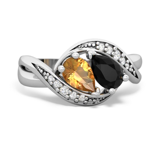 citrine-onyx keepsake curls ring