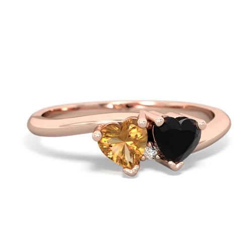 citrine-onyx sweethearts promise ring