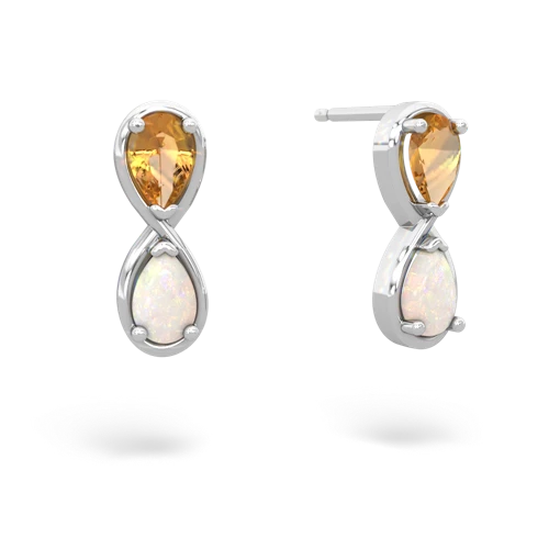 citrine-opal infinity earrings