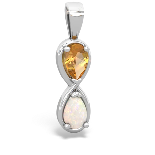 citrine-opal infinity pendant