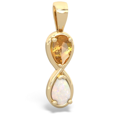 citrine-opal infinity pendant